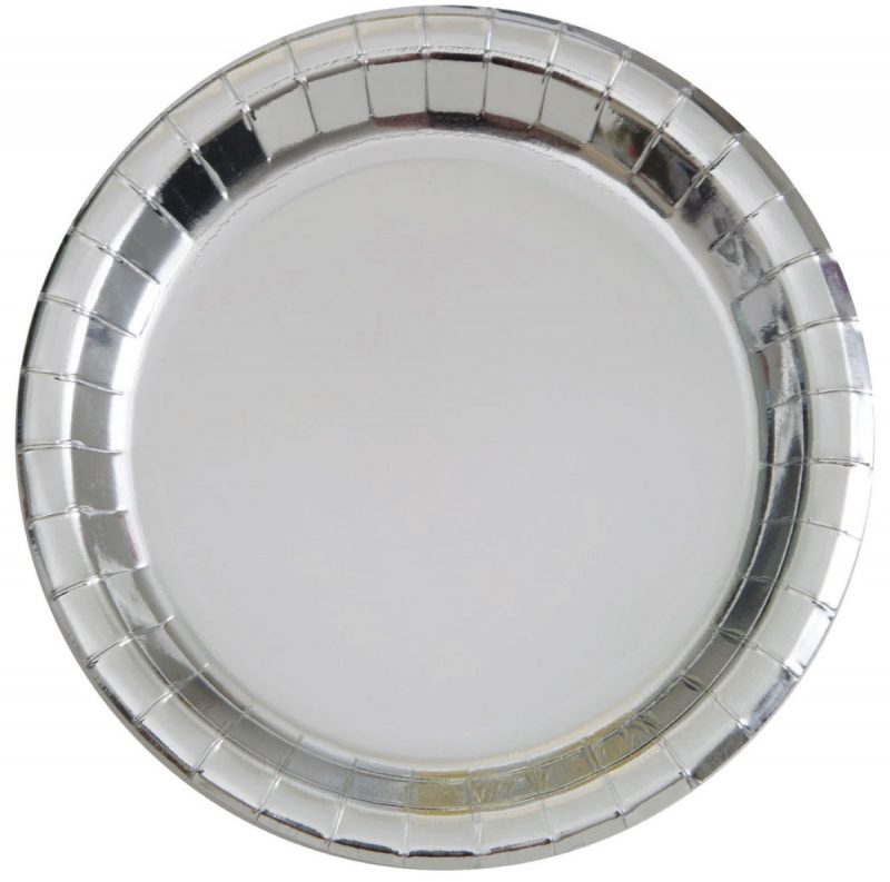 Metallic Silver Snack Plate – Party House